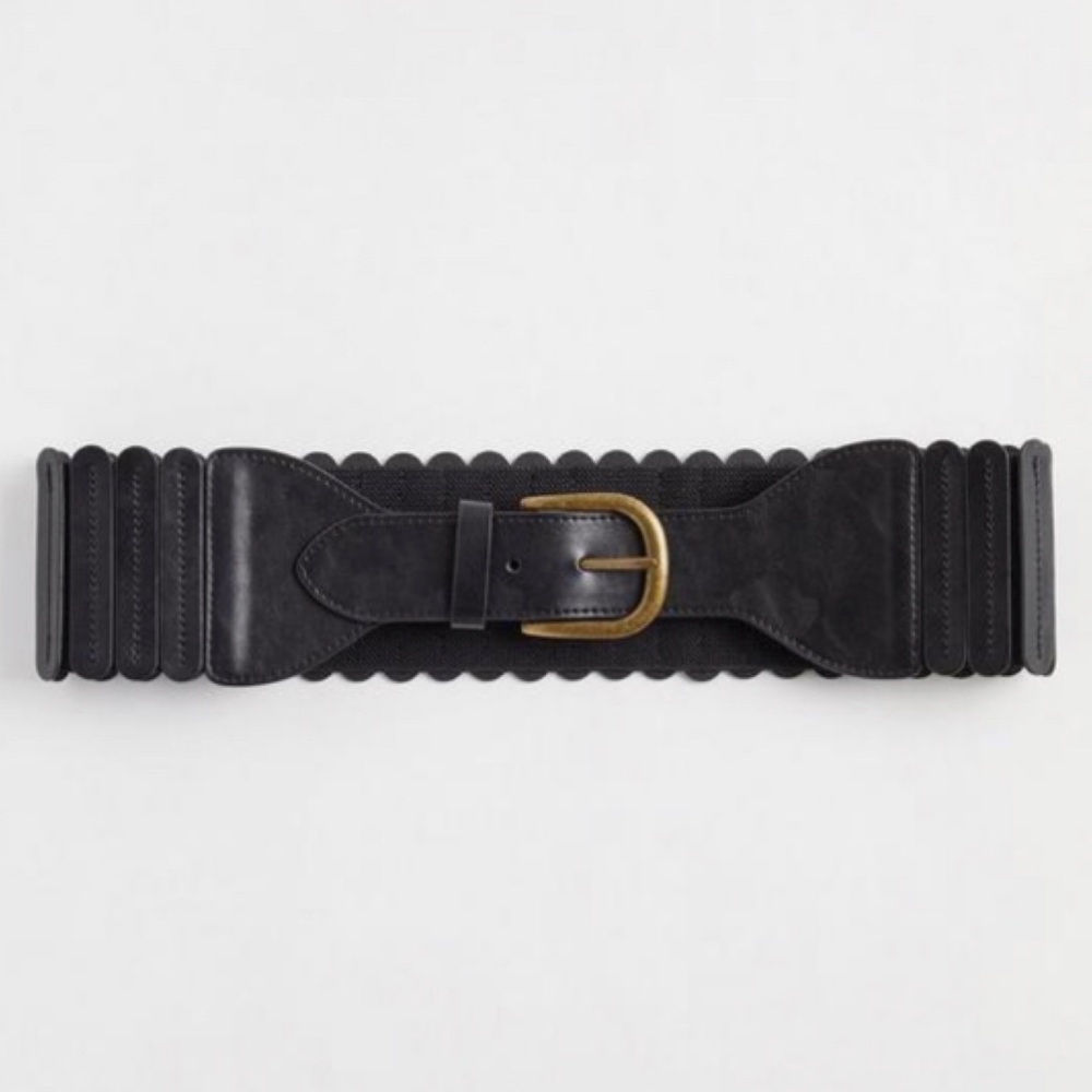 🆕 Black All Over Stretch Burnished Buckle Waist Belt 2 2X 18 20 NWT Torrid New!